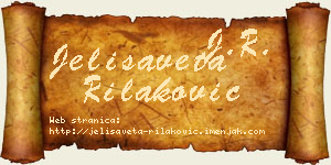 Jelisaveta Rilaković vizit kartica